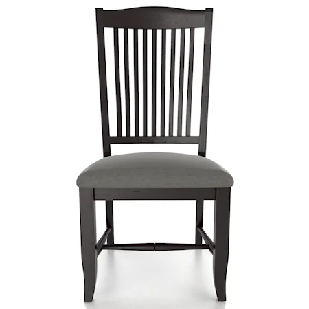 Customizable Slat Back Upholstered Side Chair